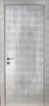 Глянцевая дверь EXTRO' Ellisse foglia argento - Итальянские межкомнатные двери