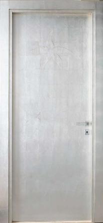 Глянцевая дверь EXTRO' Marina foglia argento - Итальянские межкомнатные двери