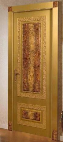 Глянцевая дверь ROMAGNOLI Faraone 1BR1BFAR oro lucido - Итальянские межкомнатные двери
