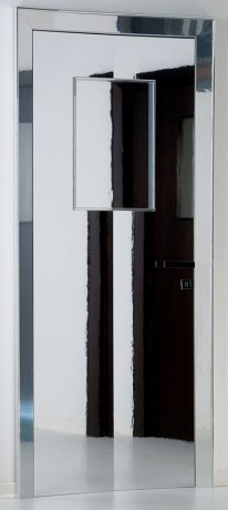 Алюминиевая дверь PORTEINDOOR Prisma laminato alluminio lucido - Итальянские межкомнатные двери