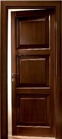 Дверь из массива ROMAGNOLI Hopera HP3BS tinto noce scuro - Итальянские межкомнатные двери