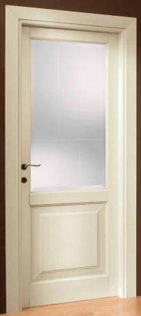 Дверь из массива ROMAGNOLI Hopera HP1B1V avorio patinato - Итальянские межкомнатные двери