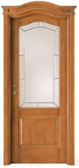 Итальянская дверь 7R-13 alder anticato noce chiaro на складе, Двери из массива