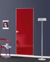 Межкомнатная дверь PORTEK - Filo Zero - JZ-11 / JZ-51 (cristallo rosso lucido - стекло красное блестящее)