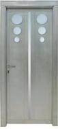 Итальянская дверь PORTEINDOOR Canale foglia argento на складе, , эксклюзивные двери