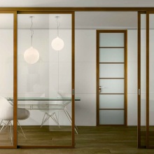 Итальянская перегородка ASTOR MOBILI Xila (профиль canaletto, стекло прозрачное) на складе, Xila, деревянные перегородки