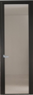 Межкомнатная дверь LONGHI - Cristal - Cristal piatto alluminio moro / vetro acidato bronzo riflettente